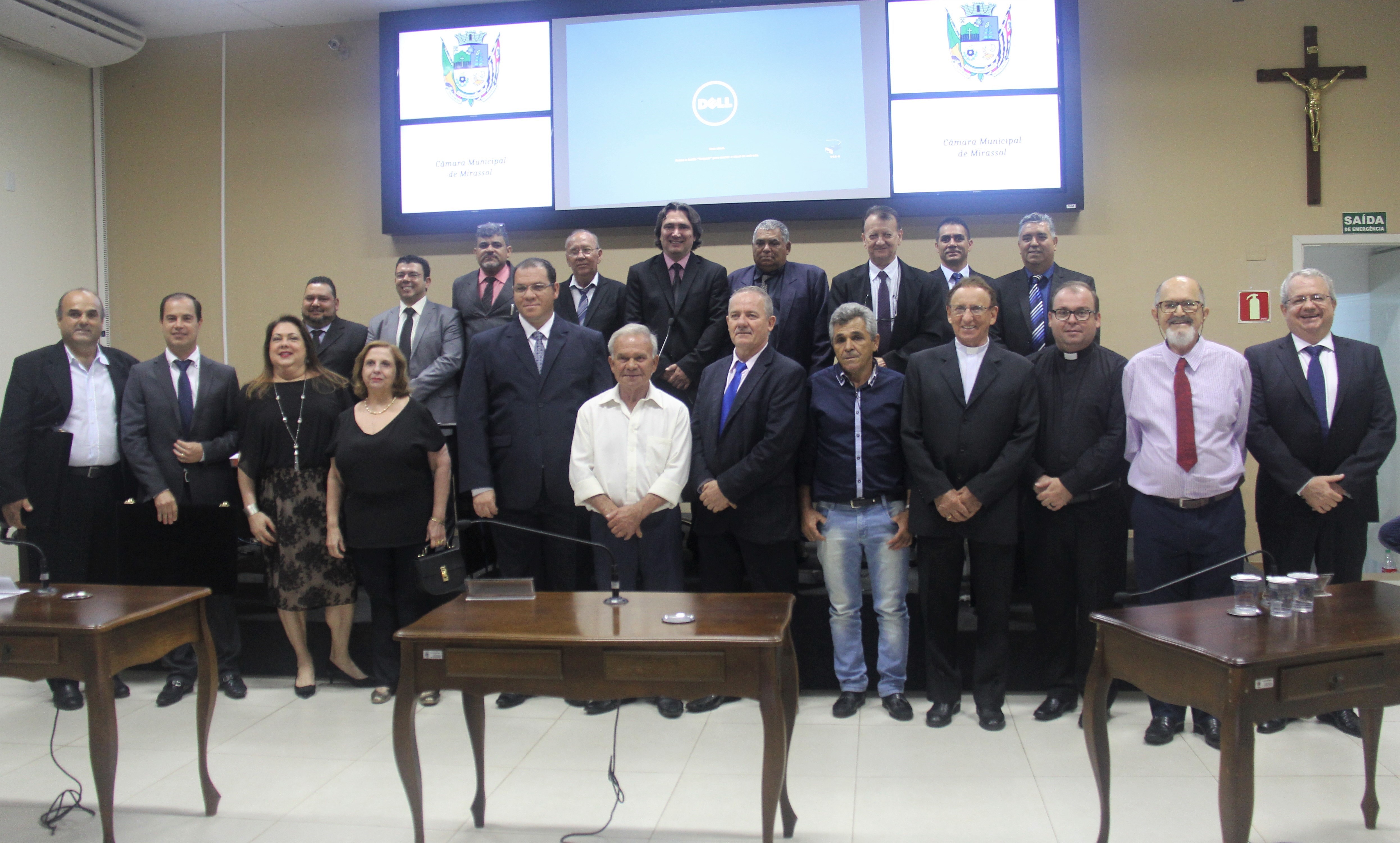 Homenageados com Títulos de Cidadão Mirassolense e Reconhecimento Público, em 2017.