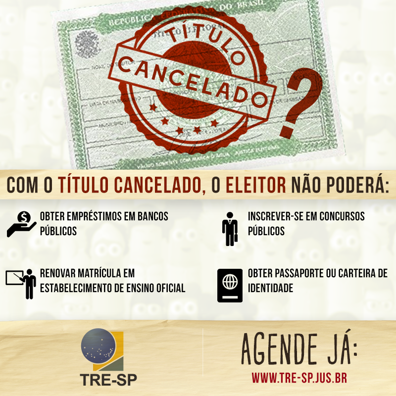 O título de eleitor poderá ser cancelado sem a biometria